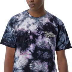 Doobie Snacks Nebula Tie-Dye Shirt, Milky Way colourway, close-up of tie-dye pattern