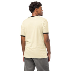 Doobie Snacks Blunts 70s Ringer Tee, natural with black trim, back view