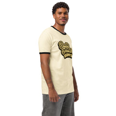 Doobie Snacks Blunts 70s Ringer Tee, natural with black trim, right side view
